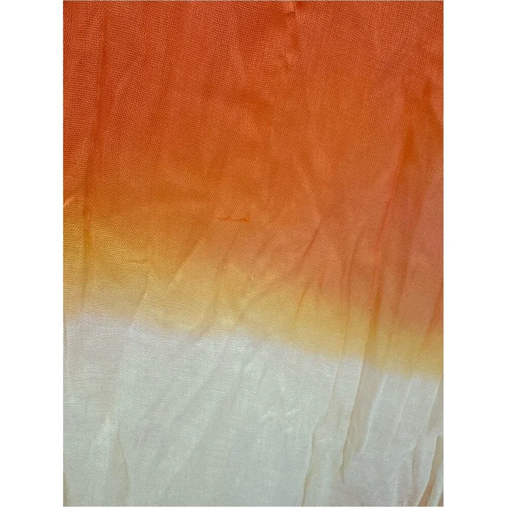 Unbranded Orange Ombre Scarf Accessory Overlay Shawl Fringe Boho Beach
